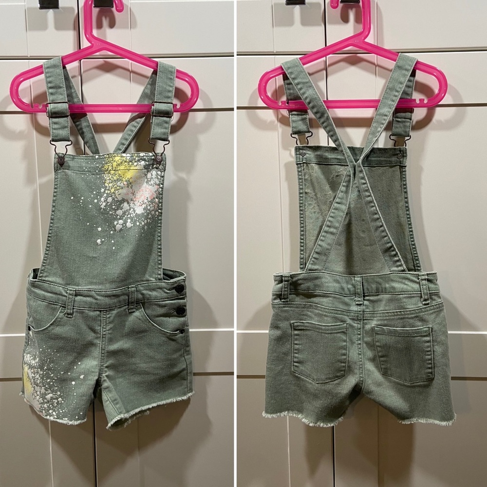 🌞Girls spring clothes lot overalls & jumpers 7/8